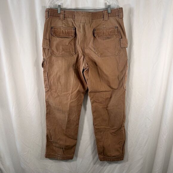 Duluth Cargo Pants Men's 40x32 Brown Canvas Button Zip 100% Cotton - Picture 8 of 13